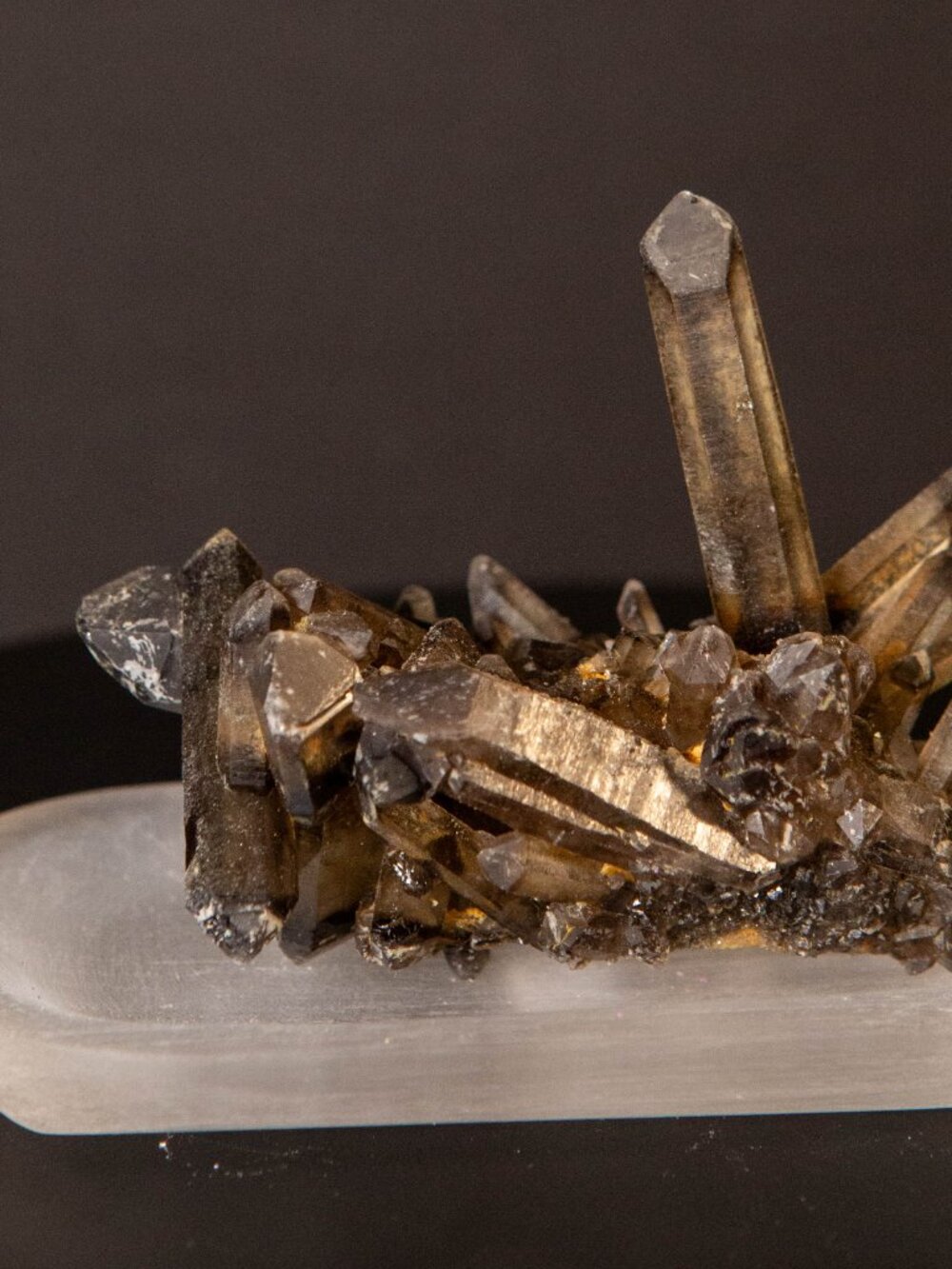 Raw Smoky Quartz Crystal Cluster Home Decor 3"